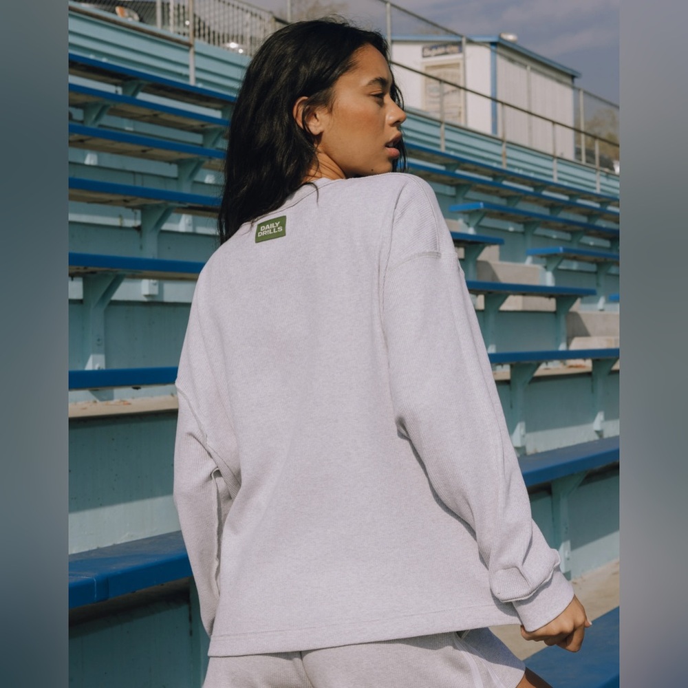 Daily Drills Oversized Thermal - Light Grey